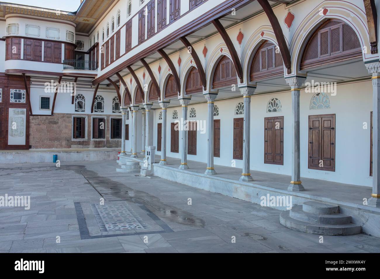 Innenhof der Favoriten, Harem, Topkapi-Palast, Istanbul, Türkei Stockfoto