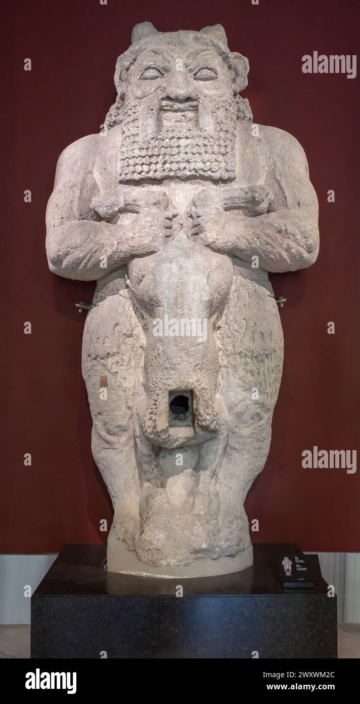 Statue von Bes, 7. Jahrhundert v. Chr., Archäologisches Museum, Istanbul, Türkei Stockfoto