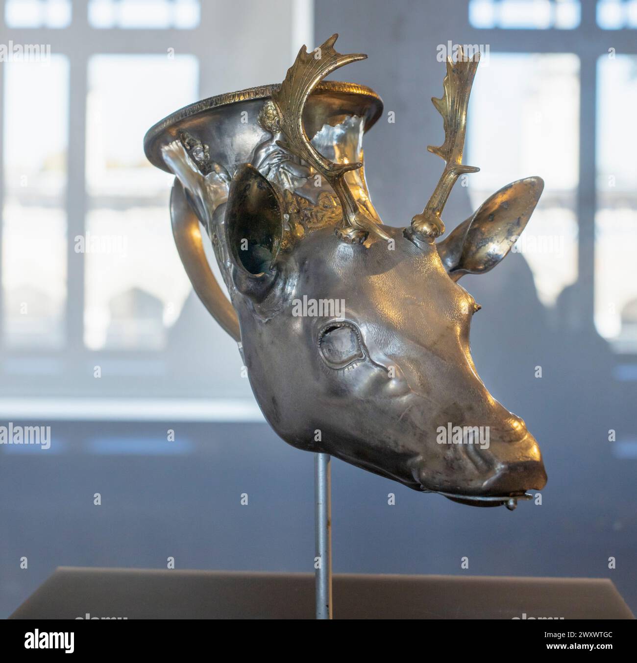 Silberrhyton, Archäologisches Museum, Istanbul, Türkei Stockfoto