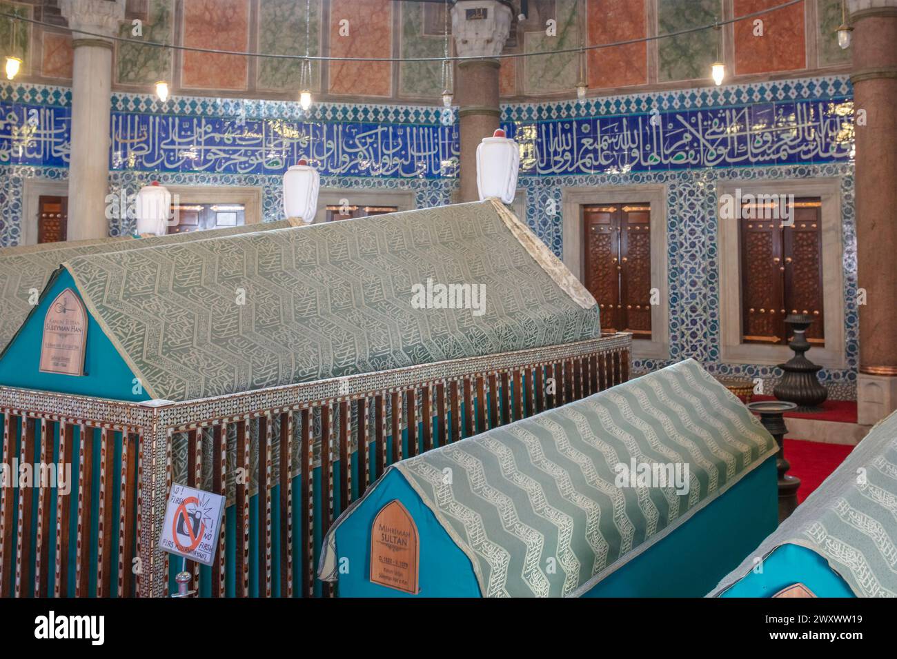 Grabmal von Suleiman der prächtige, Suleymaniye Moschee, Istanbul, Türkei Stockfoto