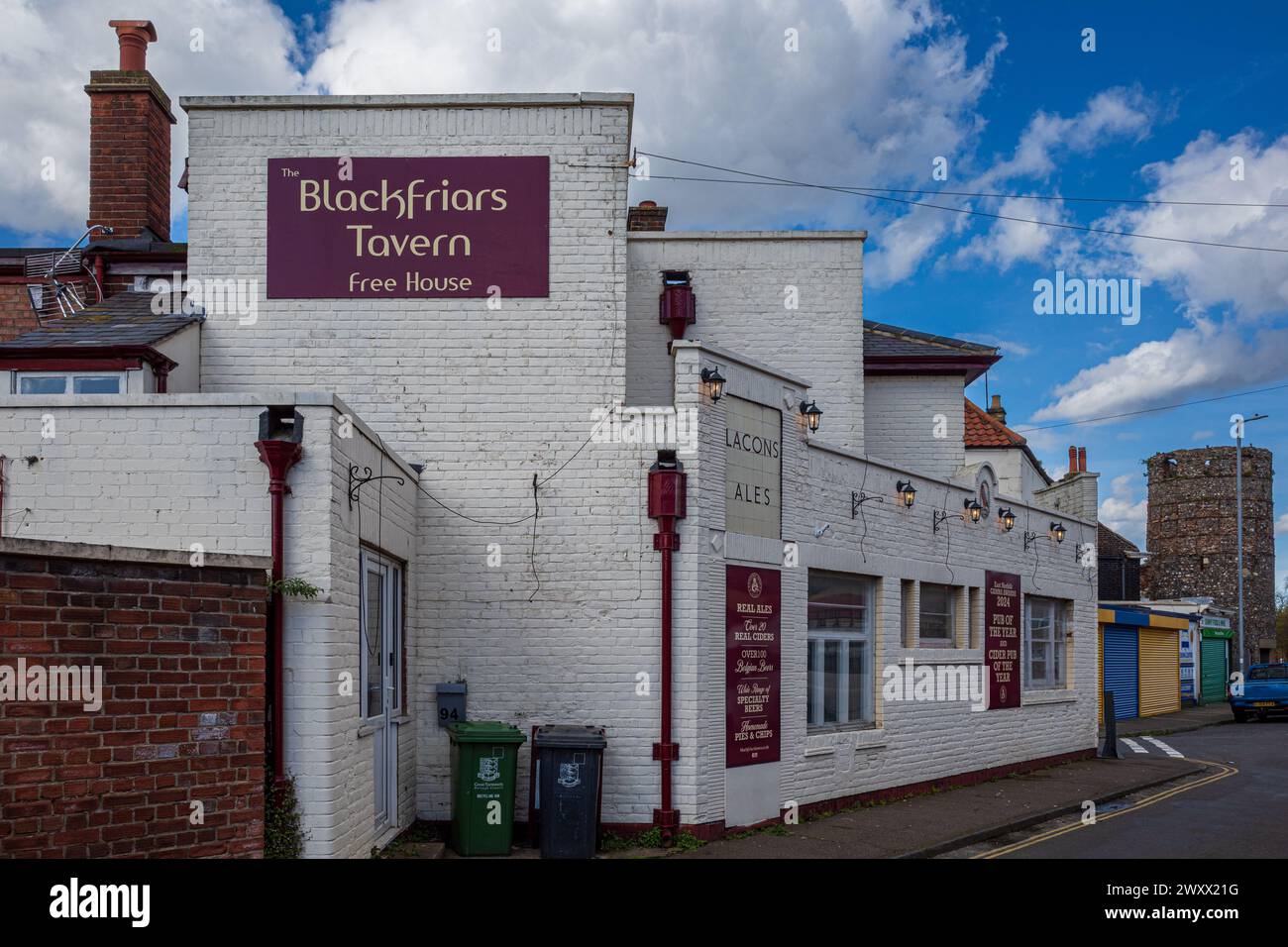 Blackfriars Tavern Great Yarmouth Norfolk UK - der CAMRA East Anglia Pub des Jahres 2024. Eröffnung 1865. Stockfoto