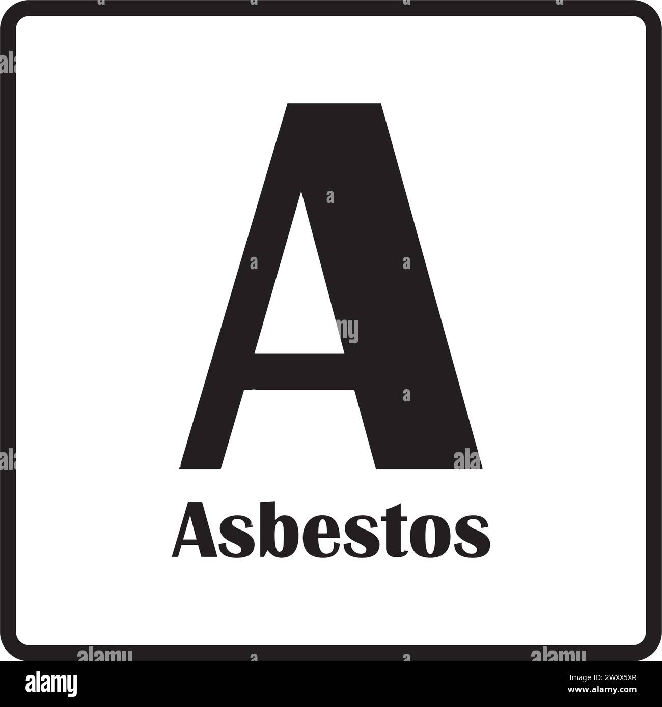 Asbest Element Symbol Vektor Illustration Symbol Design Stock Vektor