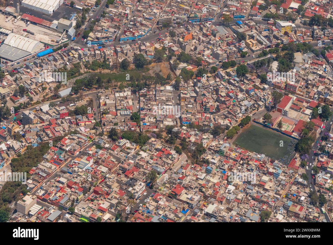 Luftaufnahme von Alvaro, Obregon Borough in Mexiko-Stadt Stockfoto