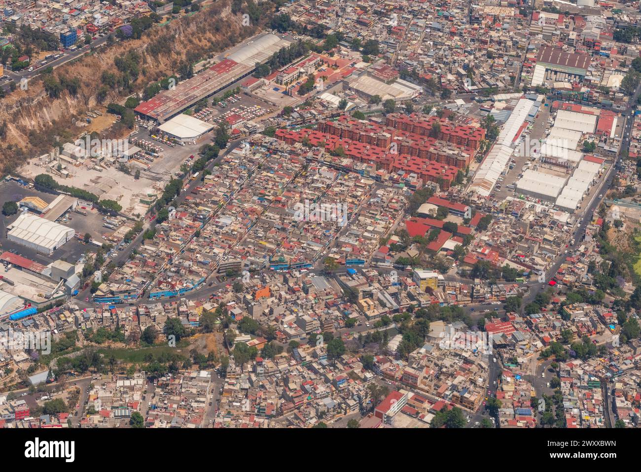 Luftaufnahme von Alvaro, Obregon Borough in Mexiko-Stadt Stockfoto