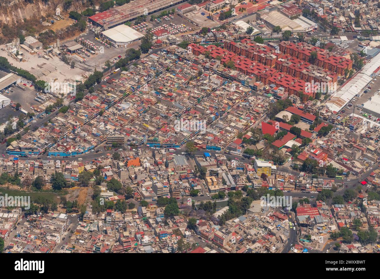 Luftaufnahme von Alvaro, Obregon Borough in Mexiko-Stadt Stockfoto