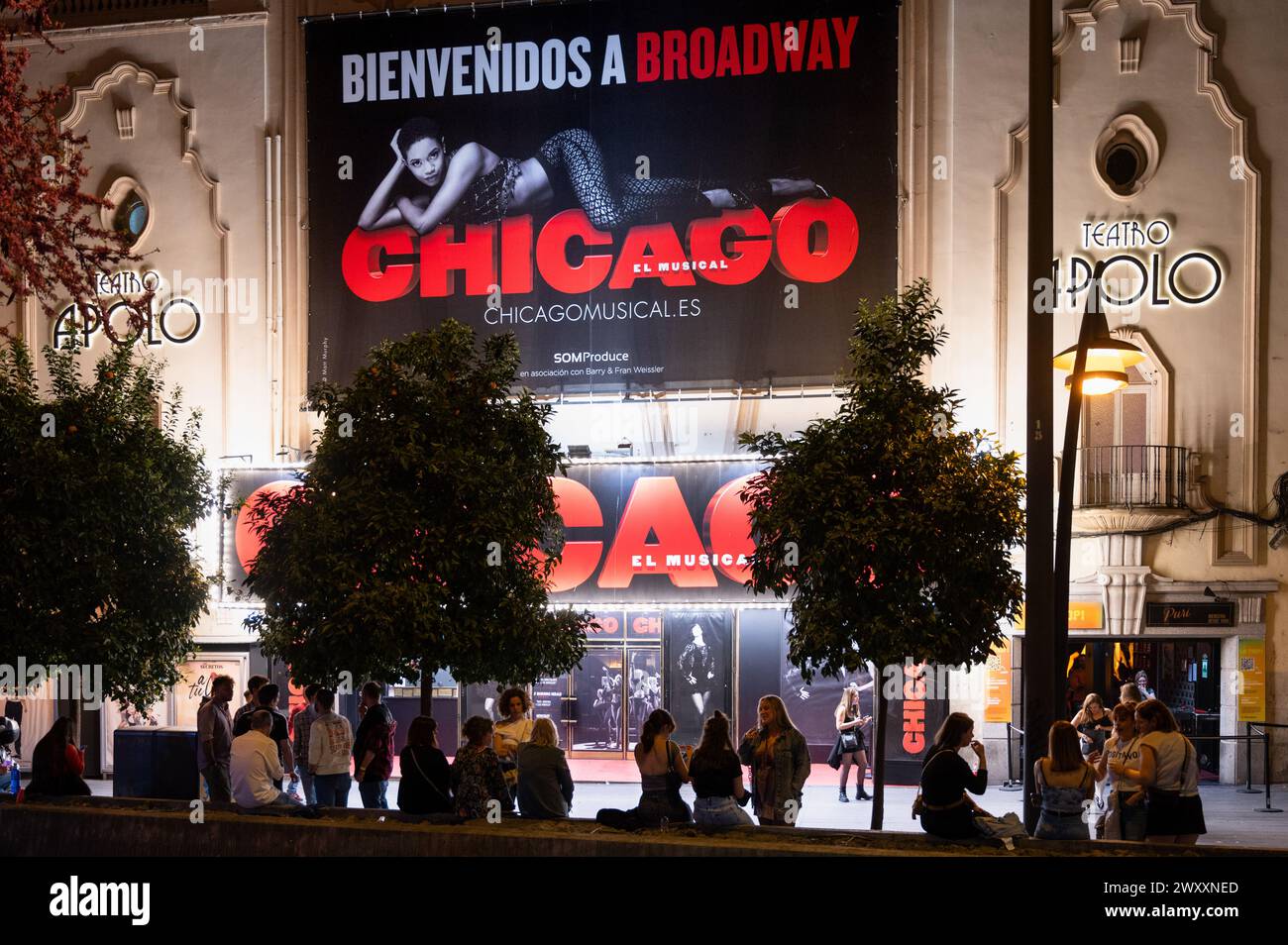 Madrid, Spanien. März 2024. Der Musical-Hit der Broadway-Produktion Chicago spielt derzeit im Apolo Theater in Spanien. Quelle: SOPA Images Limited/Alamy Live News Stockfoto