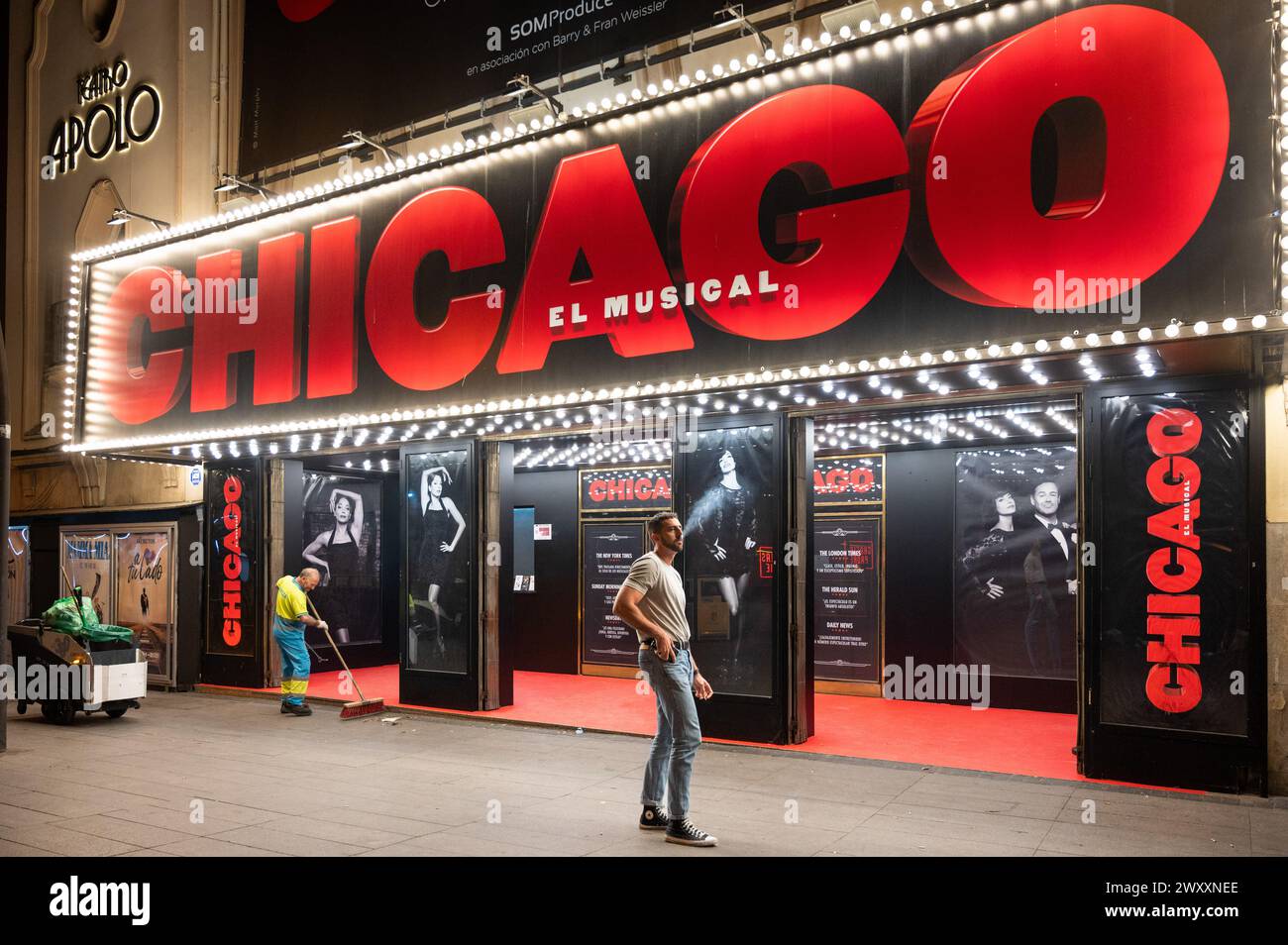 Madrid, Spanien. März 2024. Der Musical-Hit der Broadway-Produktion Chicago spielt derzeit im Apolo Theater in Spanien. Quelle: SOPA Images Limited/Alamy Live News Stockfoto