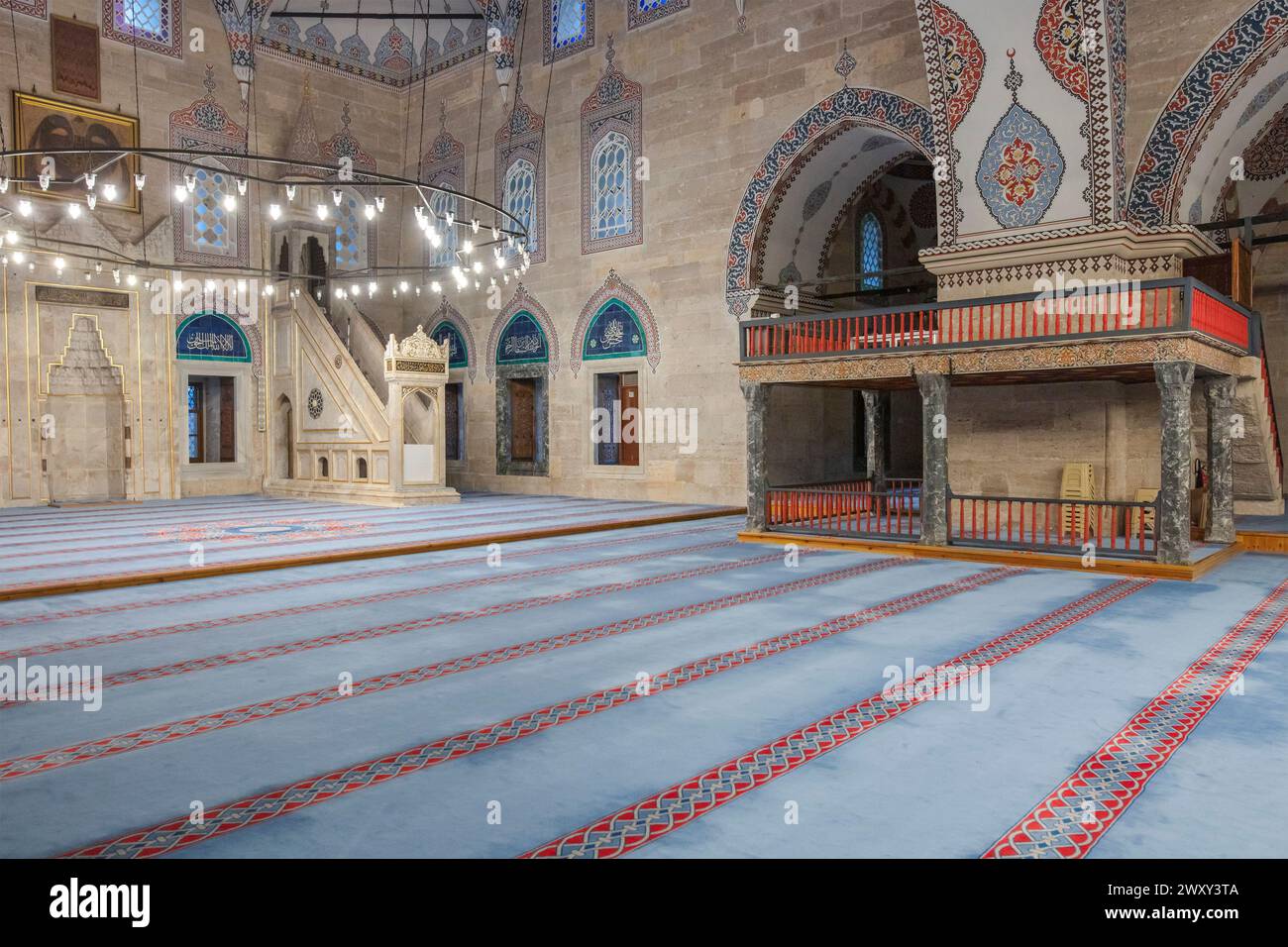 Moschee von Bayezid II im Inneren, 1486, Amasya, Provinz Amasya, Türkei Stockfoto