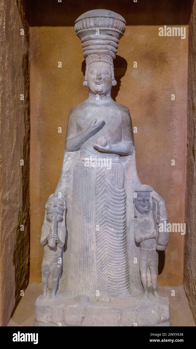 Kybele-Statue, Phrygia, Museum der anatolischen Zivilisationen, Ankara, Türkei Stockfoto