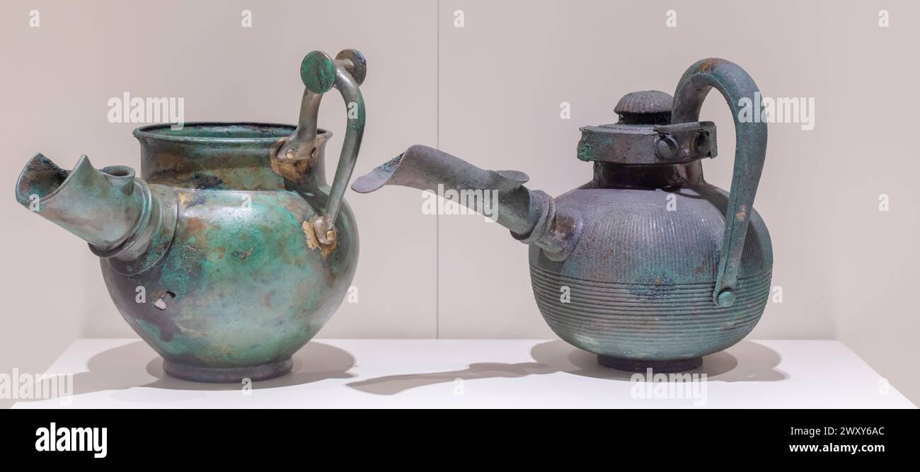Bronzeschiff, Museum für anatolische Zivilisationen, Ankara, Türkei Stockfoto
