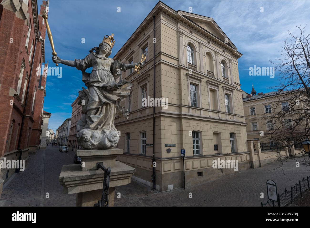 Die Figur unserer Lieben Frau von Gnade, Krakau, Polen Stockfoto