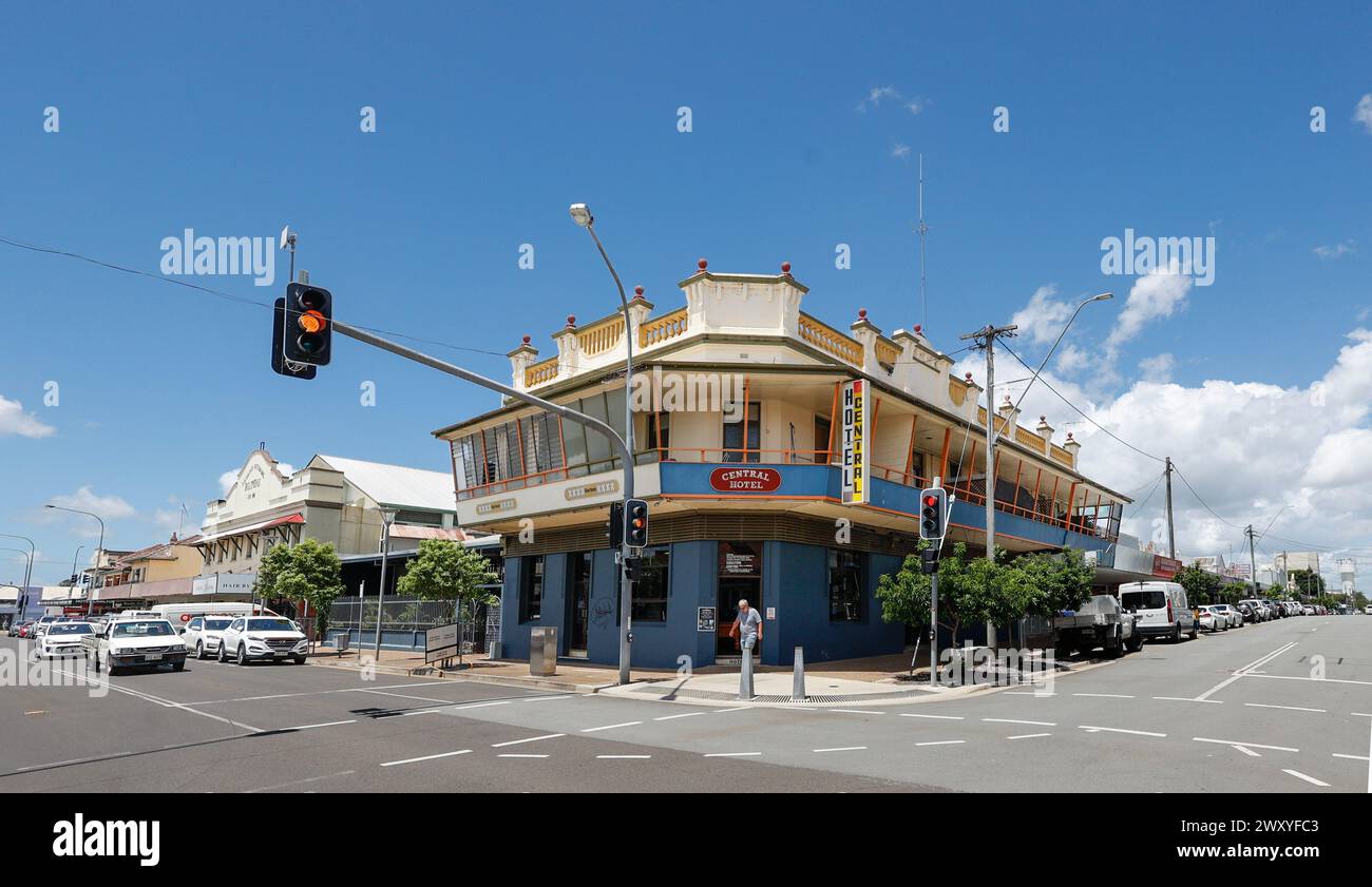 Das Central Hotel in Maryborough, Queensland, Australien Stockfoto