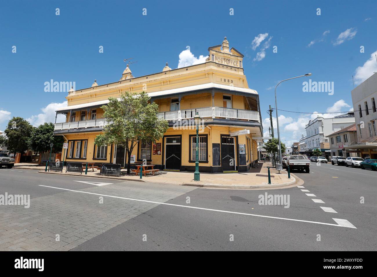 The Post Office Hotel in Maryborough, Queensland, Australien. Stockfoto