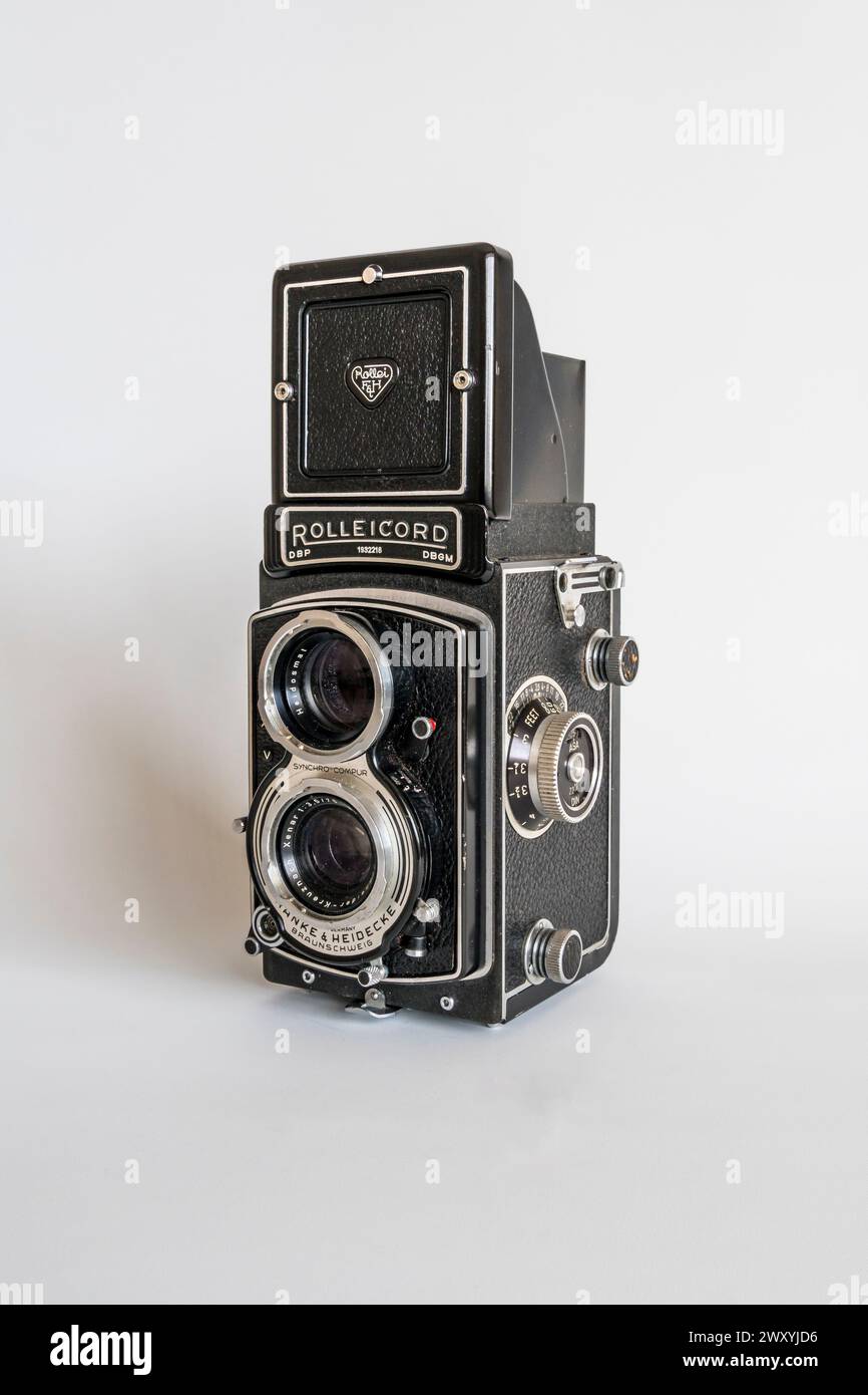 Franke & Heidecke Rolleicord Spiegelreflexkamera mit zwei Objektiven Stockfoto