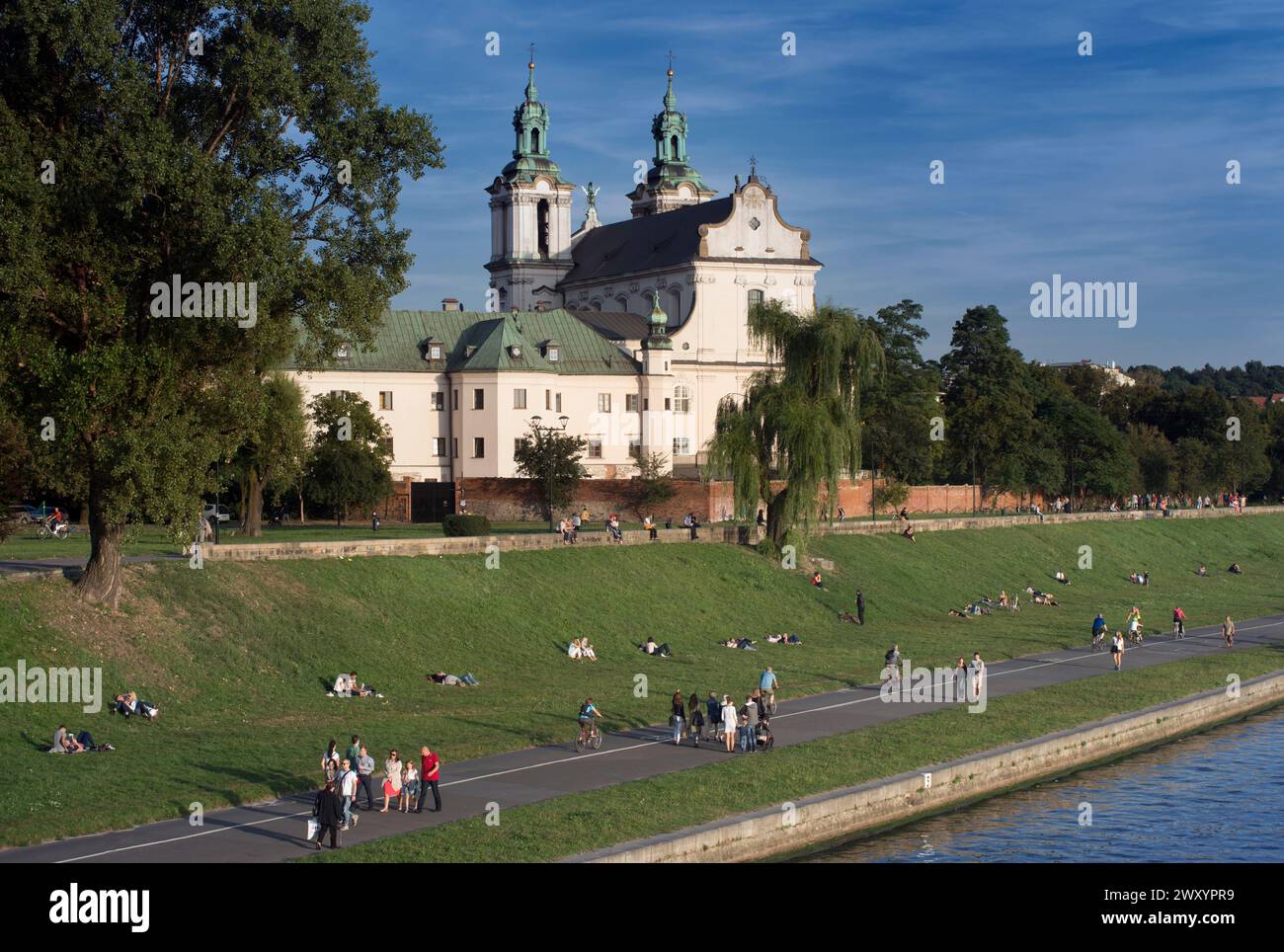 Weichselboulevards, Krakau, Polen Stockfoto