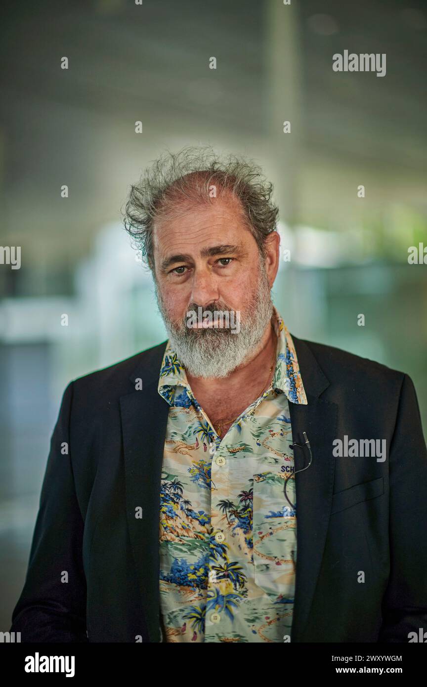 Linse (Nordfrankreich), 27. Mai 2023: Der Schauspieler Gustave Kervern besucht die Festival Cine Comedies, hier im Louvre-Lens Kunstmuseum Stockfoto