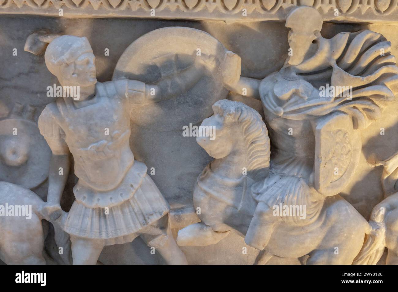 Amazonasarkophag, 2. Jahrhundert, Kutahya, Provinz Kutahya, Türkei Stockfoto