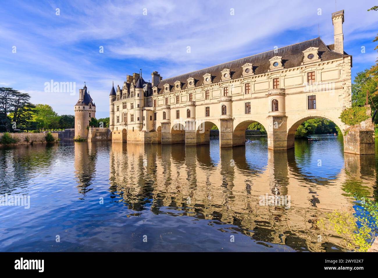 Schloss Chateau von Chenonceau. Loire-Tal, Frankreich. Stockfoto