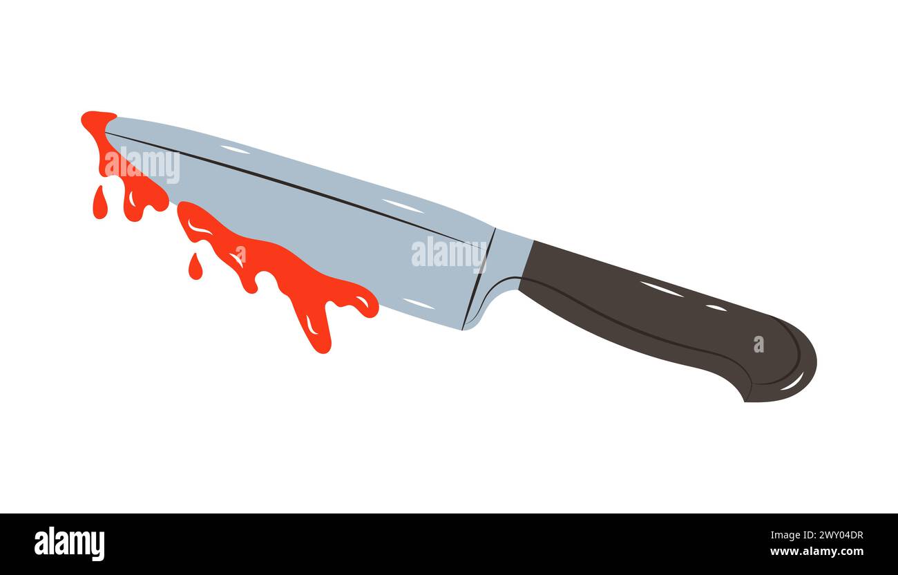 Vektor-Symbol für das blutige Messer Stock Vektor