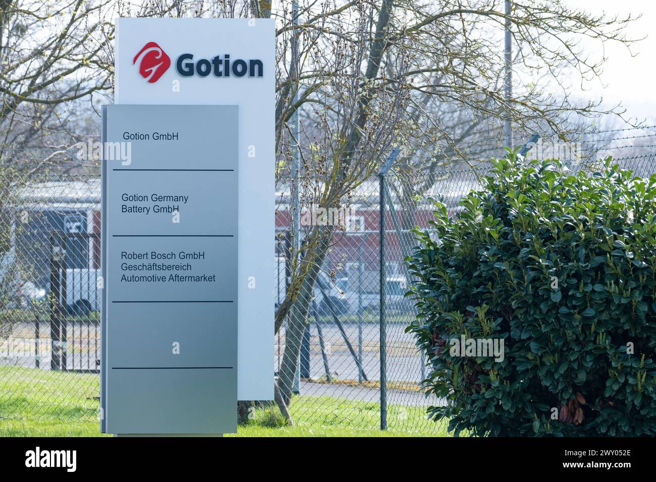 Firmengebäude Gotion mit Logo, High-Tech Company Limited, Hersteller von Lithium-Ionen- und Lithium-Eisenphosphat-Batterien EV, Energiespeicher, Goet Stockfoto