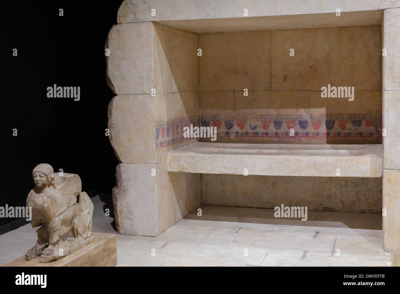 Grabkammer, Harta tumulus, 5. Jahrhundert v. Chr., Usak, Provinz Usak, Türkei Stockfoto