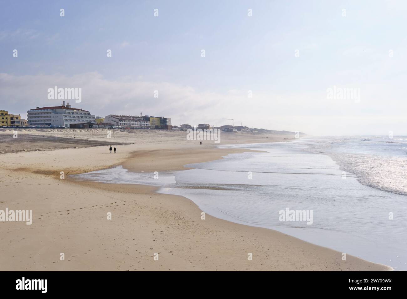 Der Strand von Vieira de Leiria. Leiria, Portugal Stockfoto