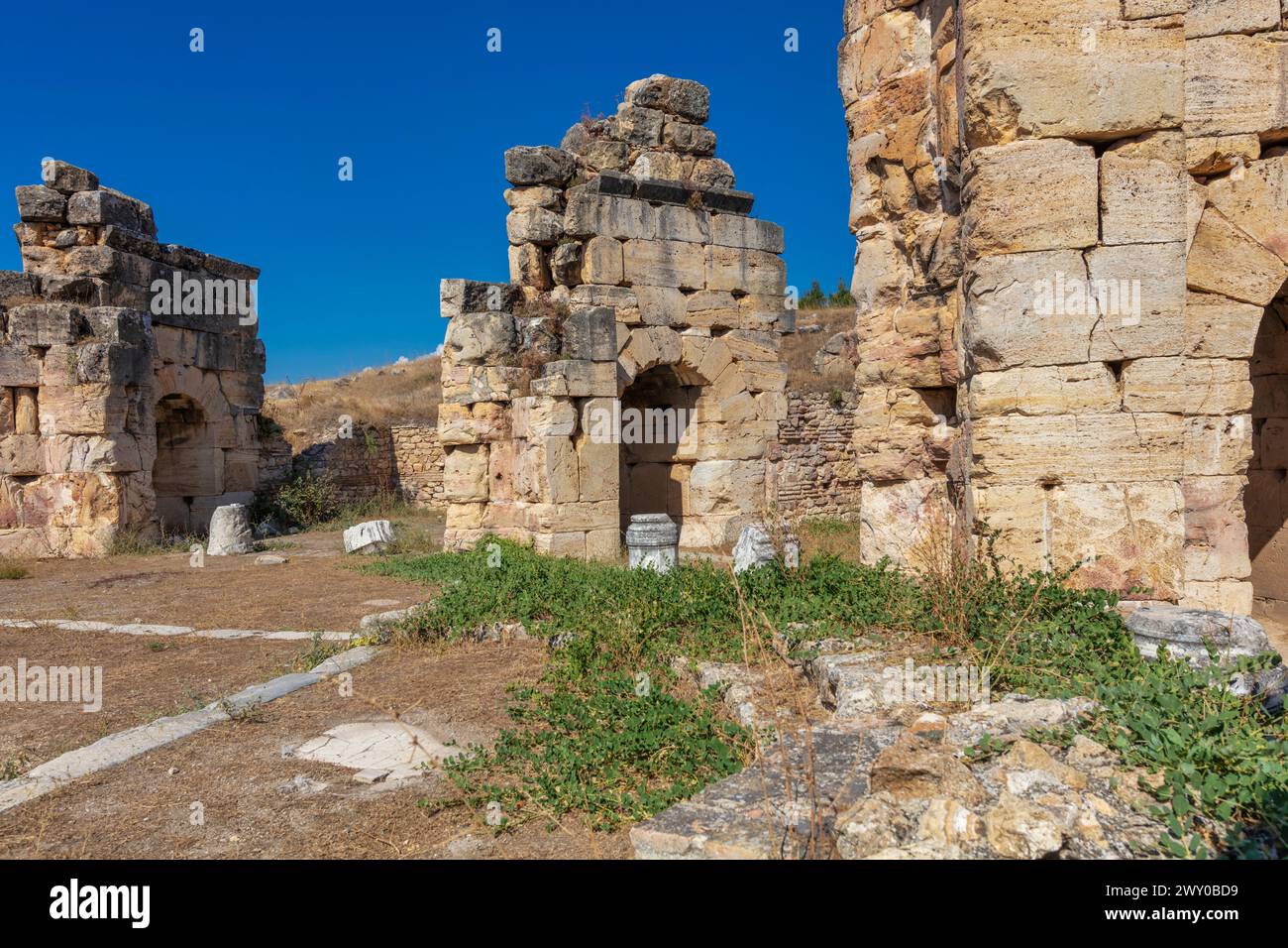 St. Philip Martyrium, 5. Jahrhundert, Hierapolis, Pamukkale, Provinz Denizli, Türkei Stockfoto