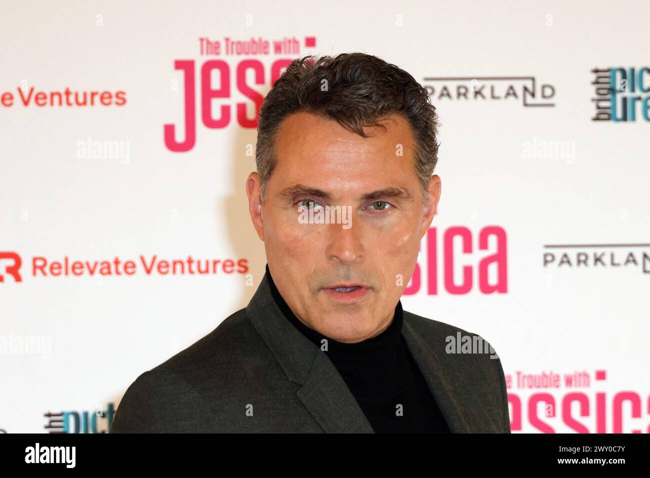 Rufus Sewell, The Trouble with Jessica - London Premiere, Vue West End, Leicester Square, London, Großbritannien, 2. April 2024, Foto: Richard Goldschmidt Stockfoto