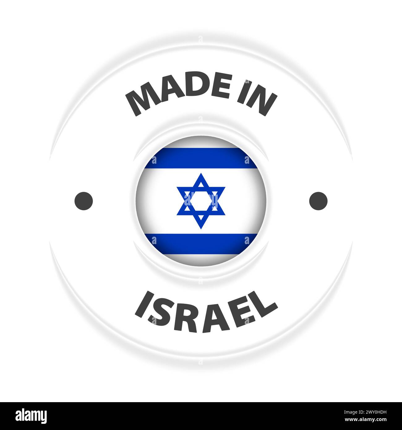 Made in Israel Grafik und Label. Element der Wirkung für die Verwendung, die Sie daraus machen möchten. Stock Vektor