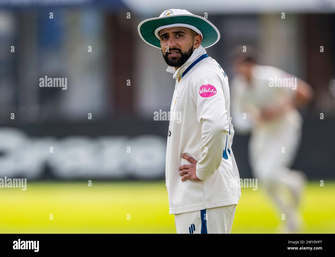 Derbyshires Anuj Dal während eines Freundschaftsspiels gegen Leeds/Bradford UCCE vor der Saison Stockfoto