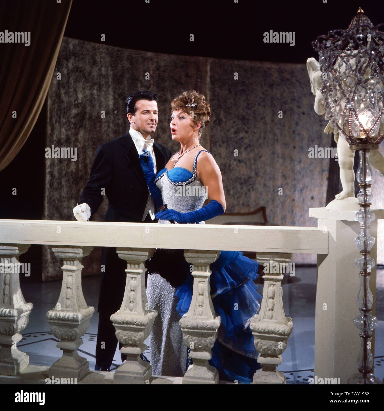 Die lustige Witwe, Fernsehfassung der Operette von Franz Lehar, Deutschland 1963, Regie: Paul Martin, Darsteller: Maurice Besancon, Christine Görner Stockfoto