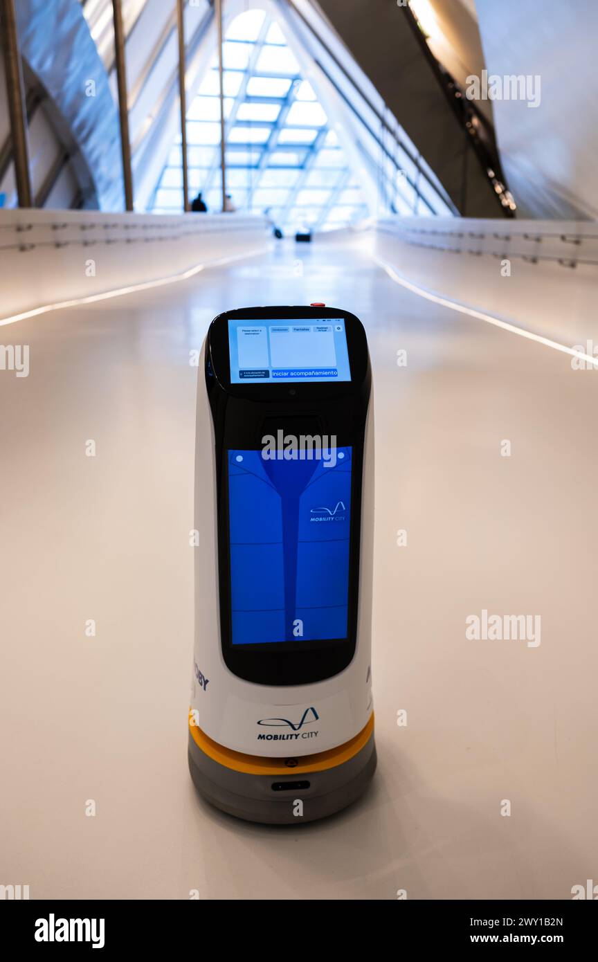 Mobilitäts-Stadttechnikmuseum in Zaha Hadid's Bridge (Brückenpavillon), Saragossa, Spanien Stockfoto