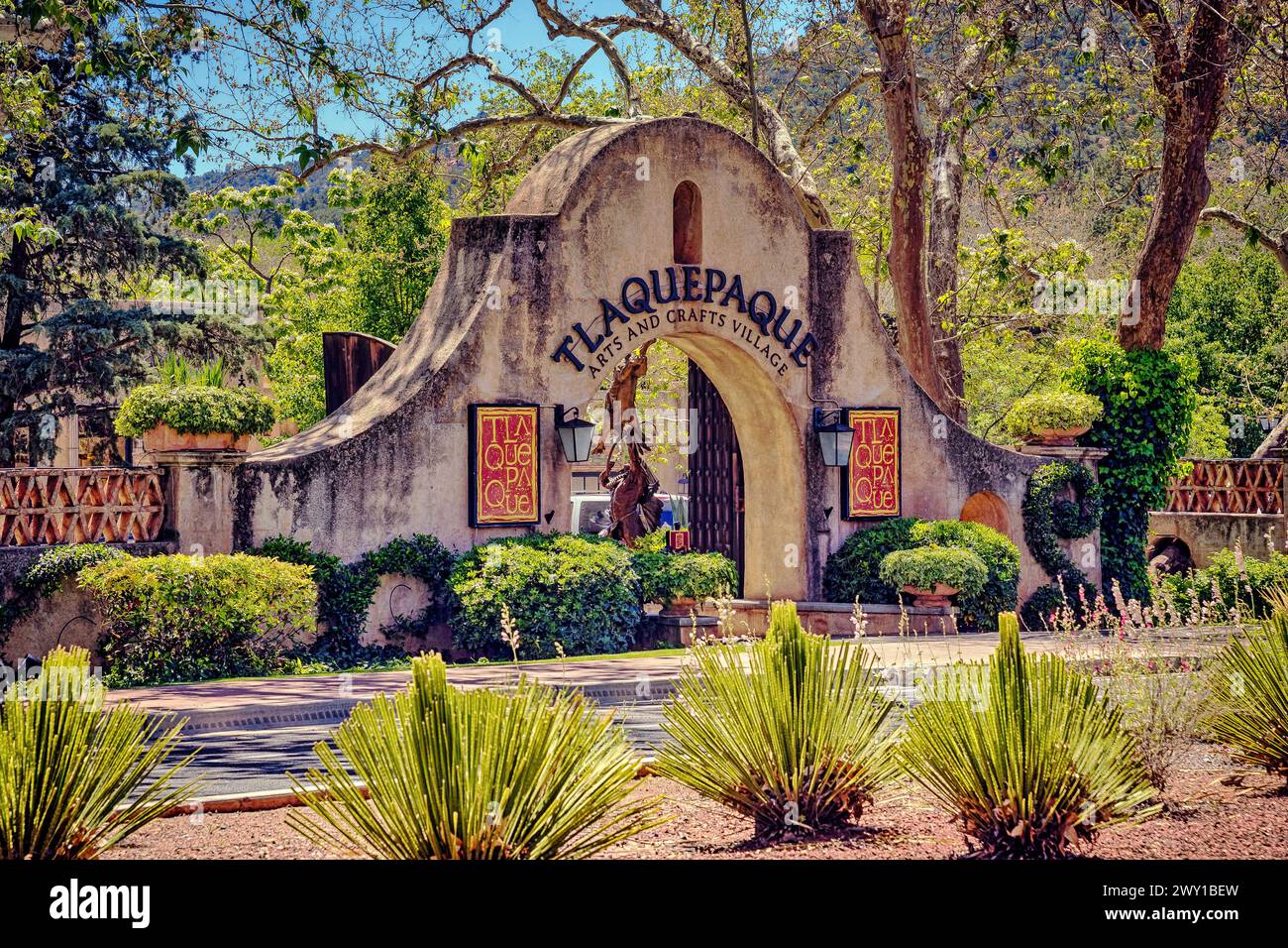 Tlaquepaque, Arts & Handwerk Dorf, Sedona, Arizona; USA Stockfoto