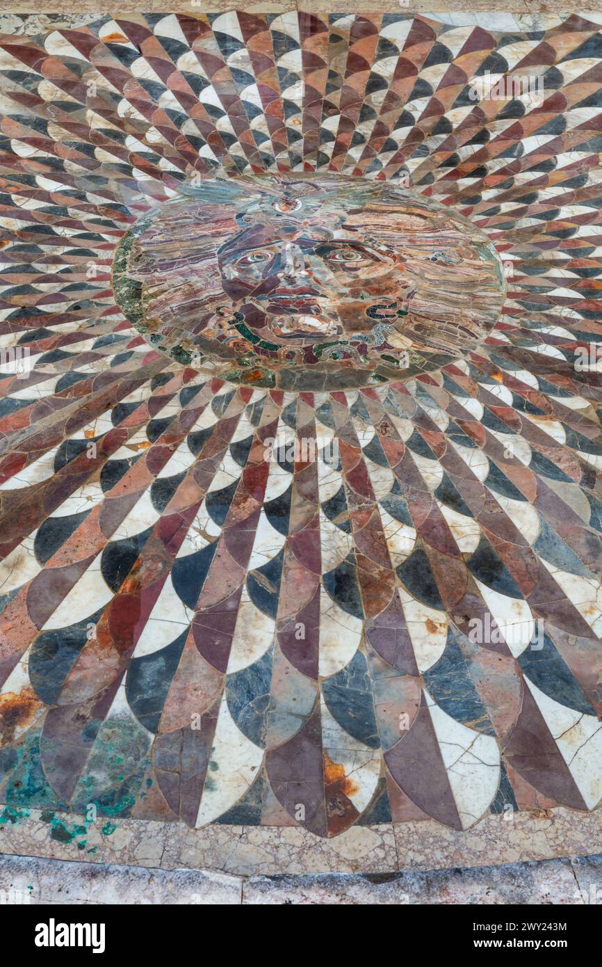 Medusa-Kopfmosaik in Odeon, 2. Jahrhundert, Cibyra, Kibyra, Golhisar, Provinz Burdur, Türkei Stockfoto