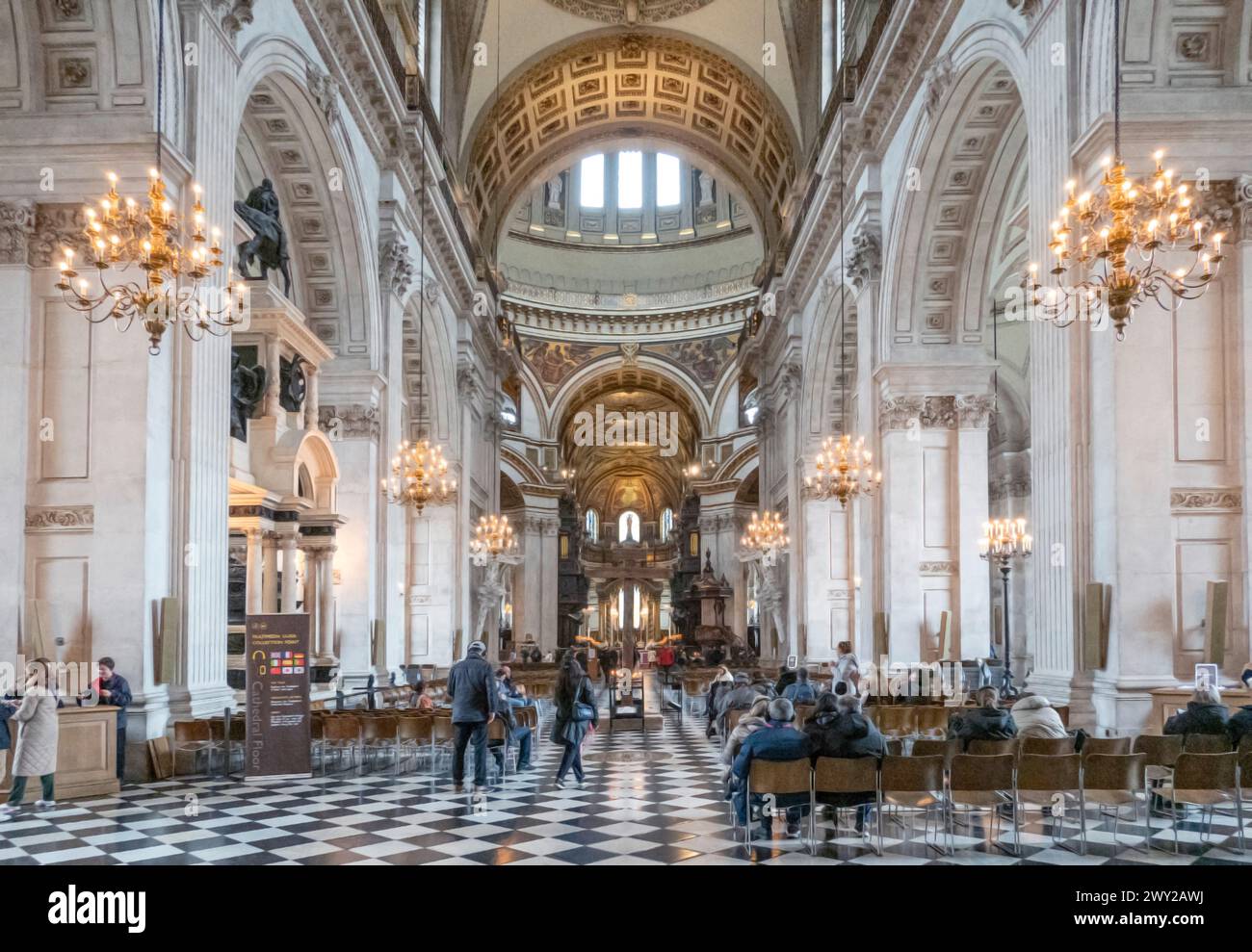 Innere St Paul's Cathedral, London, England, Großbritannien Stockfoto