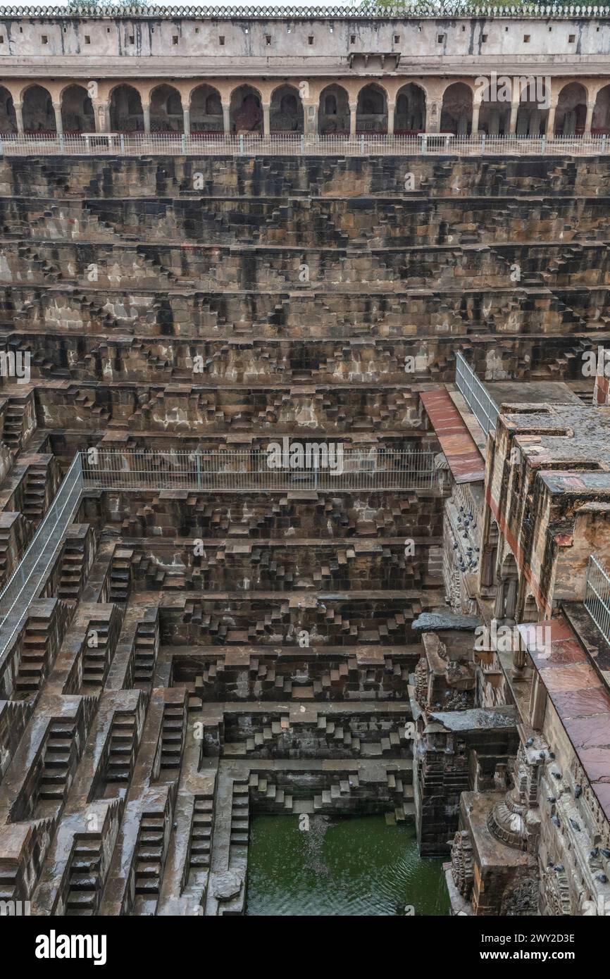 Chand Baori Stepwell, Abhaneri, Rajasthan, Indien Stockfoto