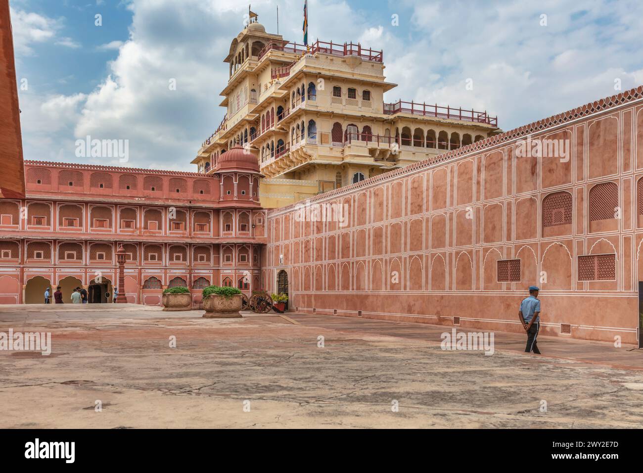 Chandra Mahal, Stadtschloss, Jaipur, Rajasthan, Indien Stockfoto