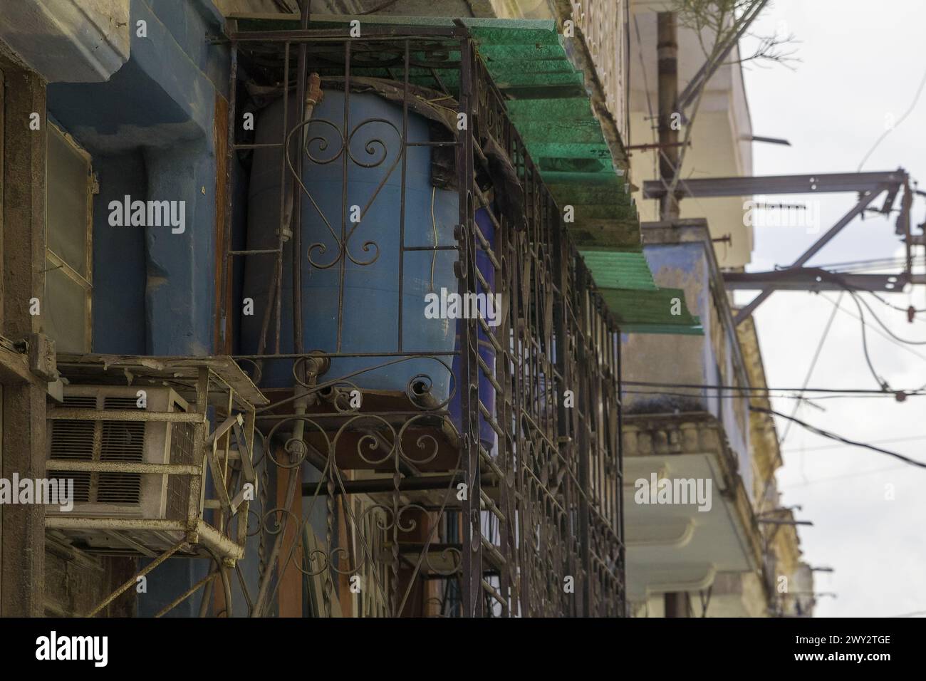 Fassade des Gebäudes, Havanna, Kuba Stockfoto