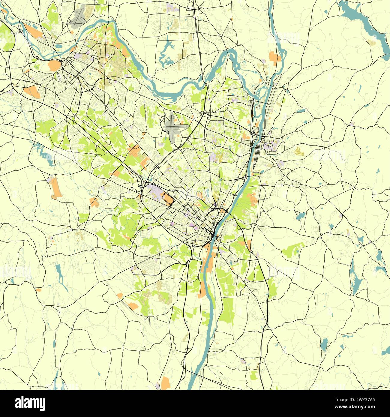 Stadtplan von Albany New York USA Stock Vektor