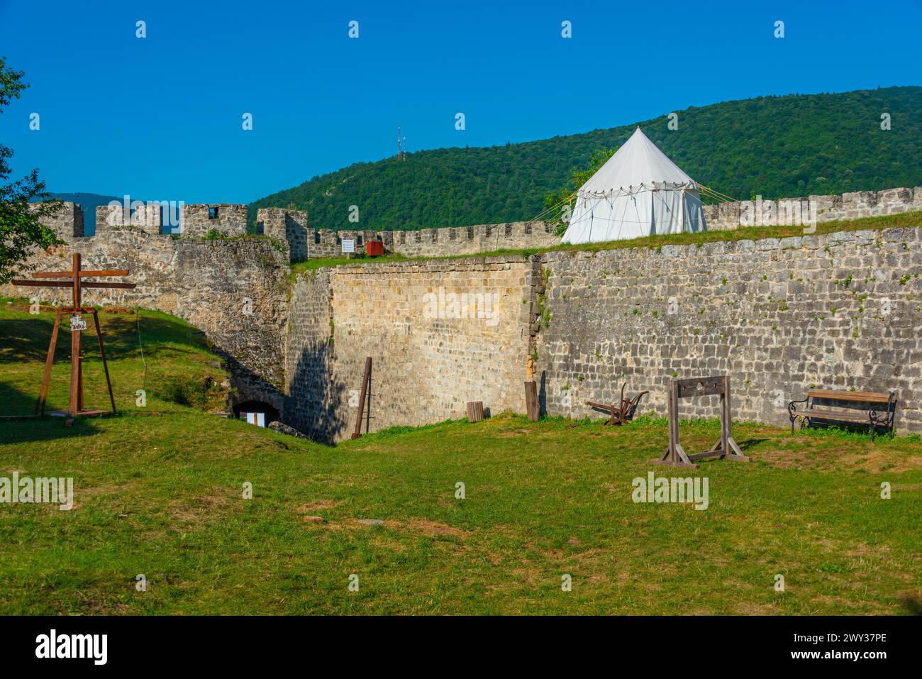 Die Festung Jajce in Bosnien und Herzegowina Stockfoto