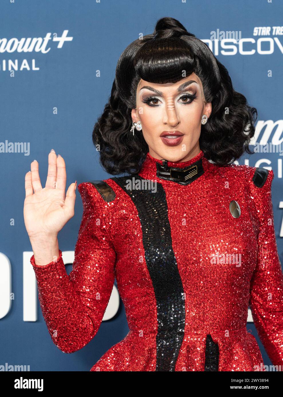 April 2024, New York, New York, Vereinigte Staaten: Jackie Cox nimmt an Star Trek: Discovery Final Season Premiere am AMC Lincoln Square in New York Teil (Credit Image: © Lev Radin/Pacific Press via ZUMA Press Wire) NUR ZUR REDAKTIONELLEN VERWENDUNG! Nicht für kommerzielle ZWECKE! Stockfoto