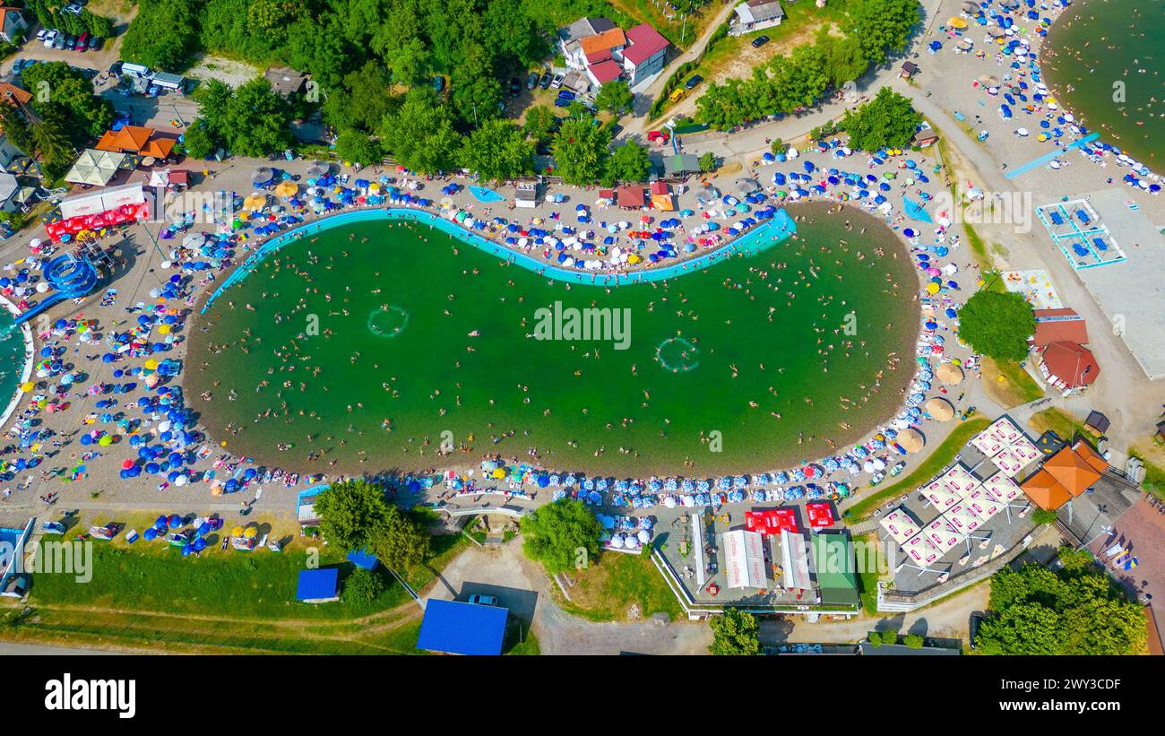 Pannonica Salzseen in Tuzla, Bosnien und Herzegowina Stockfoto