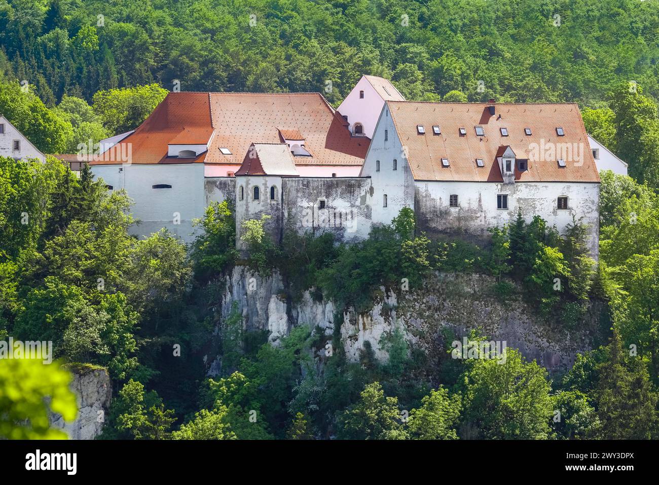 Schloss Wildenstein, Spornburg, mittelalterliche Burganlage, besterhaltene Festung aus dem Spätmittelalter, heute Jugendherberge, historisch Stockfoto