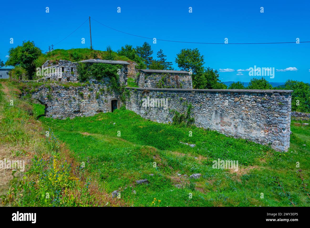 Blick auf die Festung Zvornik in Bosnien und Herzegowina Stockfoto