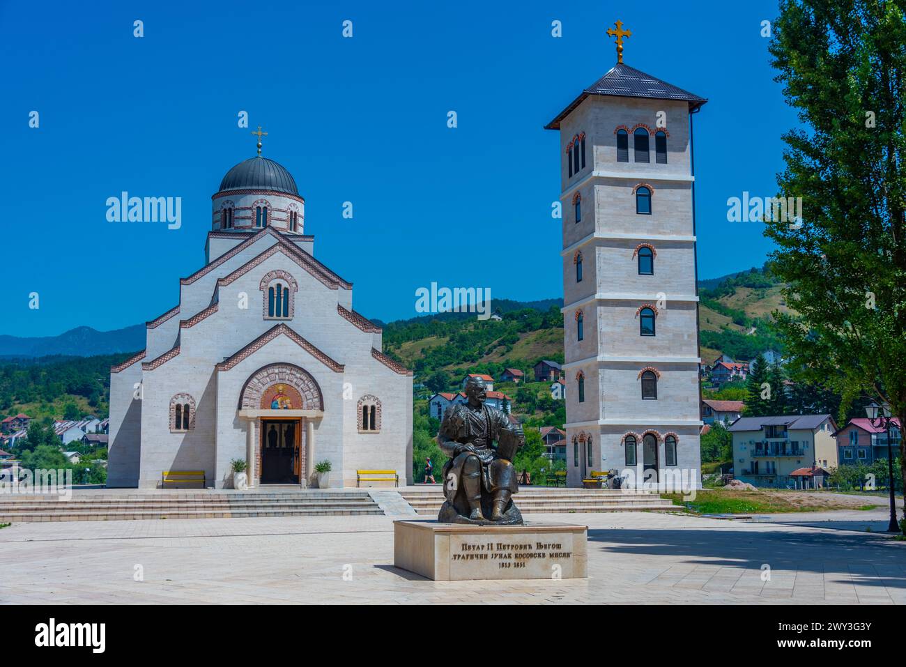 Kirche des Heiligen Zar Lazarus in Andricgrad, Visegrad, Bosnien und Herzegowina Stockfoto