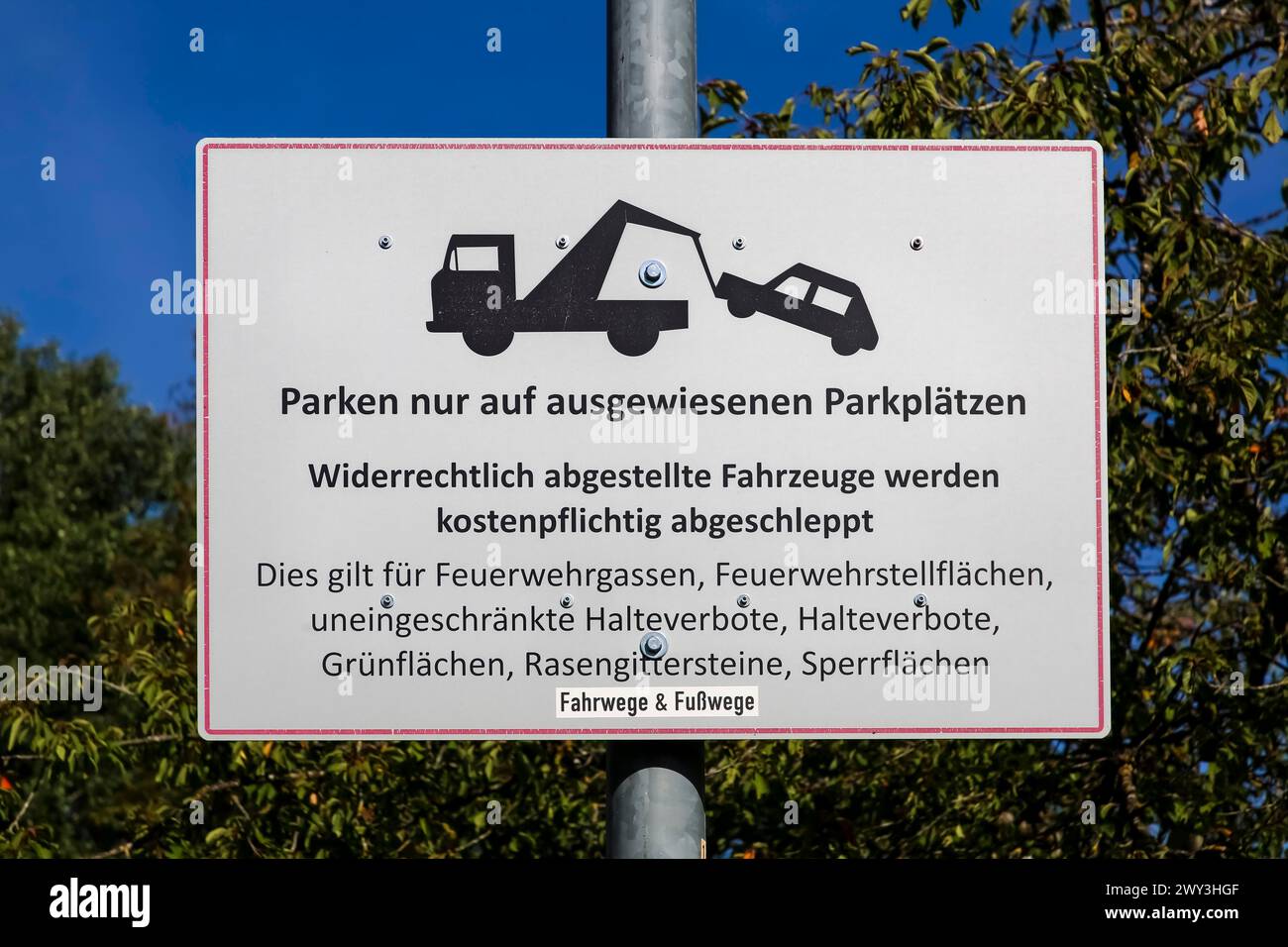 Was Kostet Unberechtig Auf Frimen Gelände Parken www.alamy.de