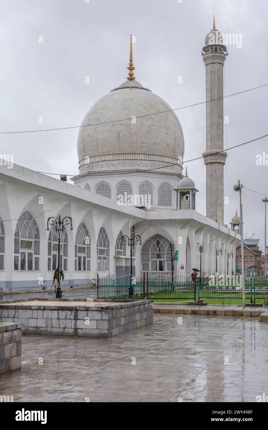 Hazratbal-Schrein, Dargah Sharif-Moschee, Srinagar, Kaschmir, Indien Stockfoto