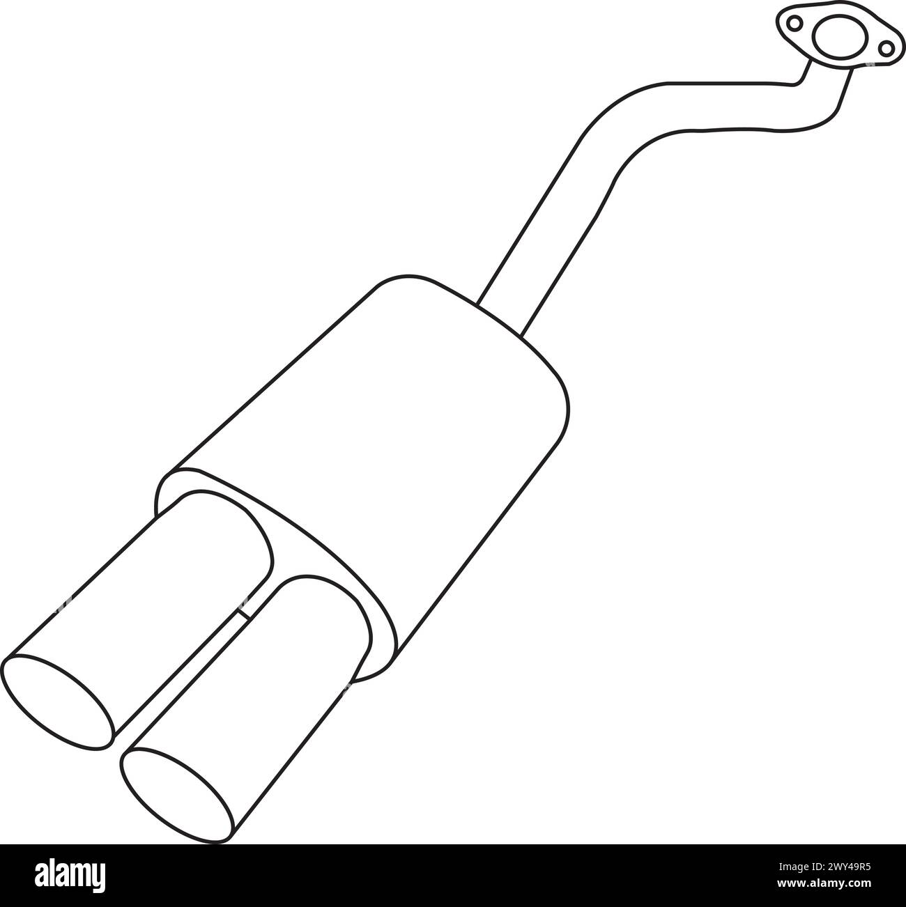 Auto-Auspuff-Symbol Vektor-Illustration Symbol Design Stock Vektor