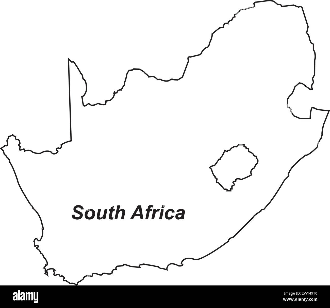 Südafrika Kartensymbol Vektordarstellung Symboldesign Stock Vektor