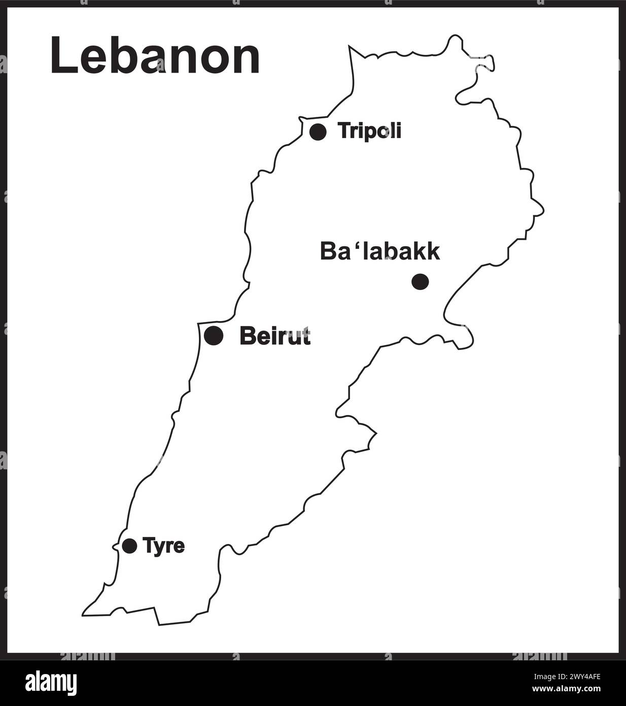 Libanon Karte Symbol Vektor Illustration Symbol Design Stock Vektor